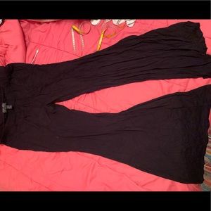 Black flared pants